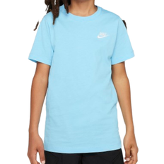 Nike Kid's Sportswear T-shirt - Aquarius Blue/White