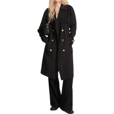 Coats on sale Michael Kors Draped Woven Trench Coat - Black