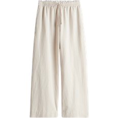 H&M Linen Blend Trousers - White