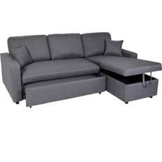 3-Sitzer - Schlafsofas MCW L17 Dark Grey Sofa 228cm 3-Sitzer