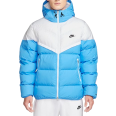 Nike Men's Windrunner Primaloft Storm FIT Hooded Puffer Jacket - White/Photo Blue/Black