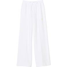 PINK Ivy Fleece Wide-Leg Sweatpants - White/Ivory