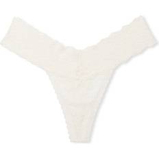 Victoria's Secret Women's Lace Thong Panty - Coconut White