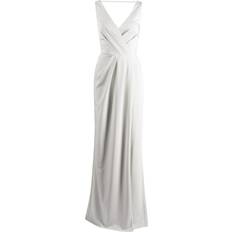 Abendkleider - Weiß Marchesa Notte Bridesmaids Bodenlange Robe mit Drapierung Damen Polyester Grau