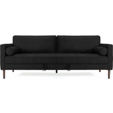 Nouhaus Luxury Convertible Black Sofa 85.8" 3 Seater