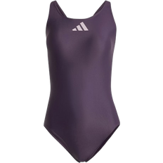 Adidas Dame Badetøy Adidas 3 Bar Logo Swimsuit - Aurora Black/Preloved Fig