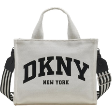 Women Fabric Tote Bags DKNY Hadlee Small Tote - White