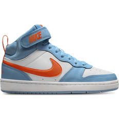 Basketball Shoes Nike Court Borough Mid 2 GSV - Aquarius Blue/White/Total Orange