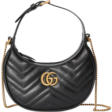 Gucci Handbags Gucci Gg Marmont Half Moon Shaped Mini Bag - Black
