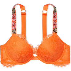 Victoria's Secret Very Sexy Hibiscus Shine Strap Lace Push-Up Bra - Sunny Orange