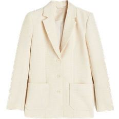 H&M Textured Woven Jacket - Cream White