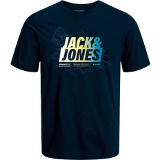 Jack & Jones Printed Crew Neck T-shirt - Blue/Navy Blazer