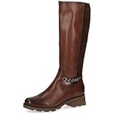 Hohe Stiefel Caprice Stiefel, braun, aus Leder und Textil mit Blockabsatz, Gr