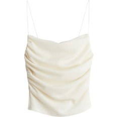 Dame - Hvite Singleter H&M Draped Strappy Top - White