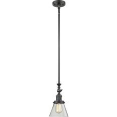 Innovations Lighting Small Cone 206-OB-G62 Oiled Rubbed Bronze/Clear Pendant Lamp 6"