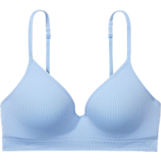 PINK Seamless Wireless Push Up Bralette - Harbor Blue