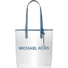 Michael Kors The Michael Large Clear Vinyl Tote Bag - Denim