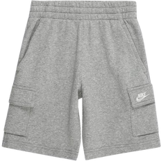 Nike Big Kid's Sportswear Club Fleece Cargo Shorts - Dark Grey Heather/Base Grey/White
