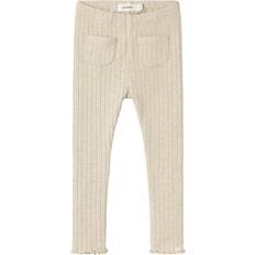 Lil'Atelier Girl's Slim Fit Legging - Bleached Sand