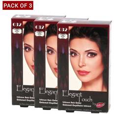 Hair Wefts Purest Hair Color #032 0.14kg Dark Mahogany Brown Pack of 3