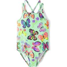 Gymboree Girl's Butterfly Cross Back Swimsuit - Soft Sage Neon