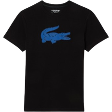Lacoste Men's Ultra Dry Logo Sport T- Shirt - Black/Blue