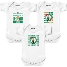 Chad & Jake Infant Newborn Boston Celtics Bodysuit Set 3-pack - White