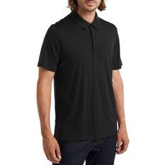 Men - Merino Wool Polo Shirts Icebreaker Men's Merino Tech Lite II Short Sleeve Polo, XXXL, Black