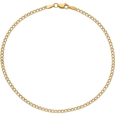 Primal Gold Curb Link Chain Anklet - Gold
