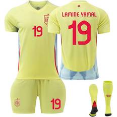 2024 UEFA European Championship Kids Football Shirt Kit Spain Home No.19 LAMINE YAMAL Away