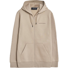 Peak Performance Original Logo Full Zip Hoodie Avid Beige