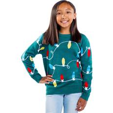 Christmas Sweaters Children's Clothing Tipsy Elves Boy's Girl's Green Christmas Lights Ugly Christmas Sweater