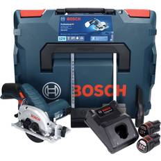 Bosch Kreissägen Bosch gks 12v-26 akku handkreissäge 12 v 85 mm 2x akku 3,0 ah lader l-boxx Metall