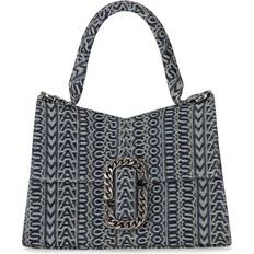 Marc Jacobs The Washed Monogram Denim St. Marc Handbag - Blue