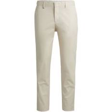 Hugo Boss White Pants Hugo Boss Men's Slim-Fit Stretch Trousers Open White