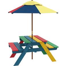 Patio Furniture OutSunny Kids Picnic Parasol Bistro Set