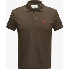 Ami Paris Men Shirts Ami Paris de Coeur Polo Shirt Brown Unisex