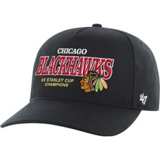 '47 Sports Fan Products '47 Men's Black Chicago Blackhawks 6X Stanley Cup Champions Penalty Box Hitch Adjustable Hat