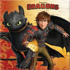 Vegaoo Paper Napkins How to Train Your Dragon 20-pack