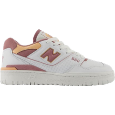 New Balance Dame Joggesko New Balance 550 W - White/Rosewood/Hazy Peach