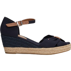 49 ⅓ - Dame Sandaletter Tommy Hilfiger Wedge Heel Open Toe Espadrille - Space Blue