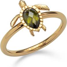 Ringe Paul Hewitt Turtle Ring - Gold/Green