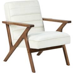 Natur Sessel Beliani Retro Room Velvet Frame White Kisa Armchair