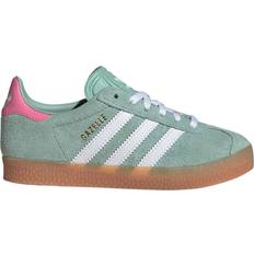 Sneakers Adidas Kids' Preschool Gazelle Shoes, 2.5, Green/White/Pink