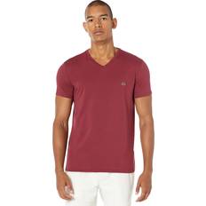 Lacoste Red T-shirts Lacoste Men's Classic Pima Cotton V-Neck T-Shirt Red XS 2