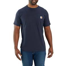 Carhartt Men Clothing Carhartt Force Relaxed Fit Short-Sleeve Pocket T-Shirt Navy