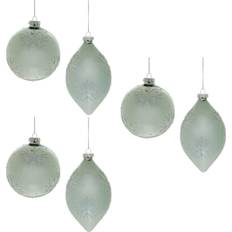 Glass Christmas Tree Ornaments Melrose Frosted Snowflake Glass 90834DS Christmas Tree Ornament