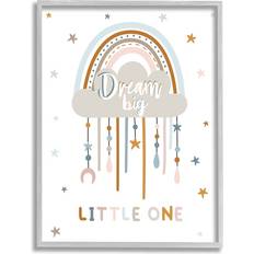 Stupell Industries Dream Big Little One Grey Framed Art 11x14"