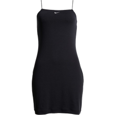 Polyester Dresses Nike Sportswear Chill Knit Women's Tight Mini Rib Cami Dress - Black/Sail