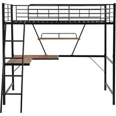 MOEO Twin Size Metal Loft Bed